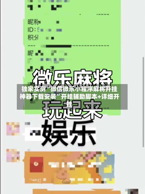 独家实测“微信微乐小程序麻将开挂神器下载安装”开挂辅助脚本+详细开挂-第1张图片