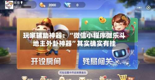 玩家辅助神器：“微信小程序微乐斗地主外卦神器	”其实确实有挂-第2张图片