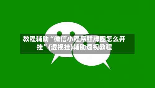 教程辅助“微信小程序赣牌圈怎么开挂”(透视挂)辅助透视教程-第3张图片