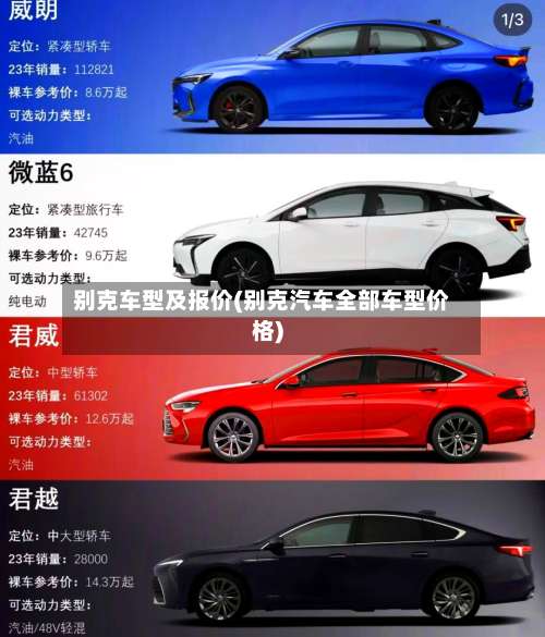 别克车型及报价(别克汽车全部车型价格)-第1张图片