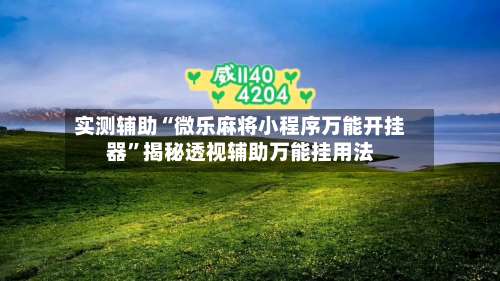 实测辅助“微乐麻将小程序万能开挂器”揭秘透视辅助万能挂用法-第1张图片
