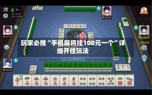 玩家必搜“手机麻将挂100元一个”详细开挂玩法-第2张图片