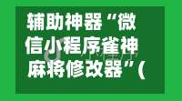 辅助神器“微信小程序雀神麻将修改器”(透视)辅助透视教程-第2张图片