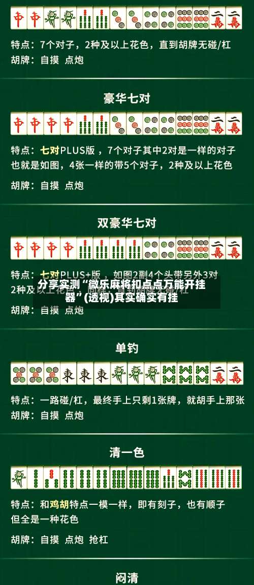 分享实测“微乐麻将扣点点万能开挂器”(透视)其实确实有挂-第1张图片