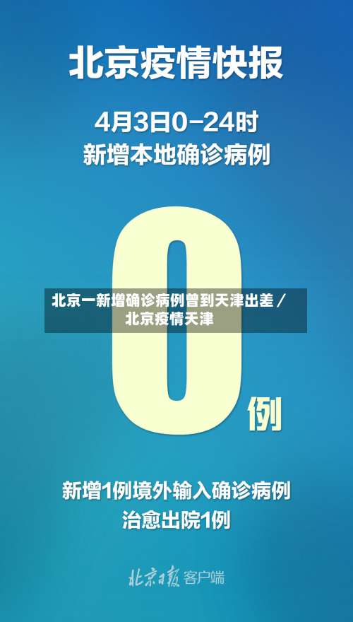 北京一新增确诊病例曾到天津出差／北京疫情天津-第2张图片