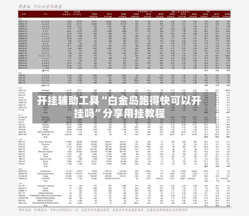 开挂辅助工具“白金岛跑得快可以开挂吗”分享用挂教程-第3张图片
