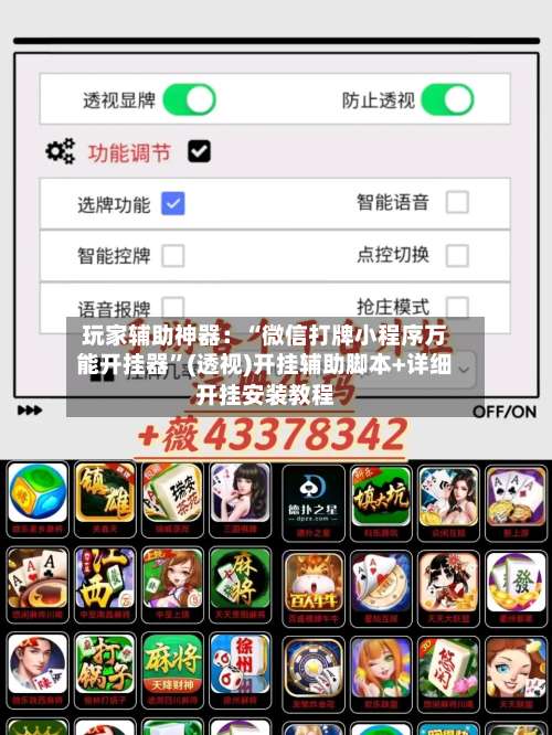 玩家辅助神器：“微信打牌小程序万能开挂器”(透视)开挂辅助脚本+详细开挂安装教程-第3张图片