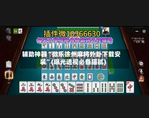 辅助神器“微乐徐州麻将外卦下载安装”(曝光透视必备猫腻)-第1张图片