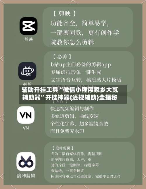 辅助开挂工具“微信小程序家乡大贰辅助器	”开挂神器{透视辅助}全揭秘-第2张图片