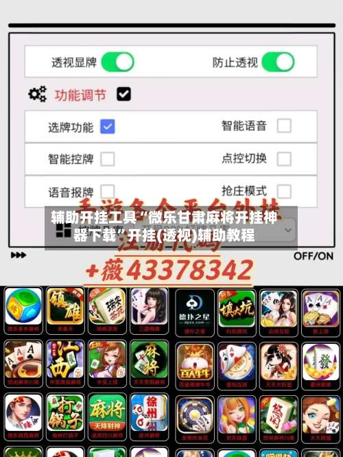 辅助开挂工具“微乐甘肃麻将开挂神器下载	”开挂(透视)辅助教程-第3张图片