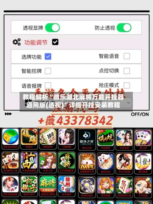 教程解析“微乐湖北麻将万能开挂器通用版(透视)	”详细开挂安装教程-第1张图片