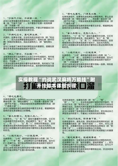 实操教程“约战武汉麻将万能挂”附开挂脚本详细步骤-第3张图片