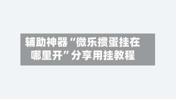 辅助神器“微乐掼蛋挂在哪里开”分享用挂教程-第2张图片