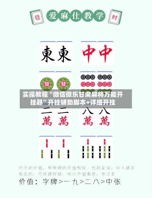 实操教程“微信微乐甘肃麻将万能开挂器	”开挂辅助脚本+详细开挂-第1张图片