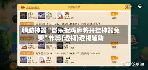 辅助神器“微乐捉鸡麻将开挂神器免费”作弊(透视)透视辅助-第1张图片