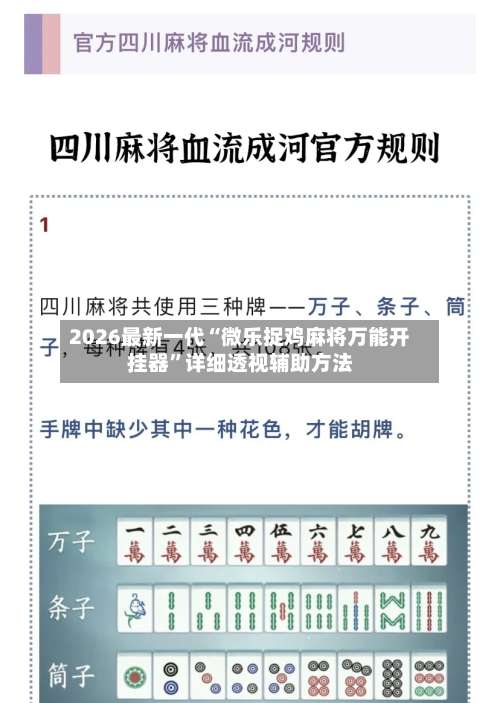 2026最新一代“微乐捉鸡麻将万能开挂器”详细透视辅助方法-第3张图片