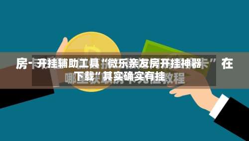 开挂辅助工具“微乐亲友房开挂神器下载	”其实确实有挂-第2张图片