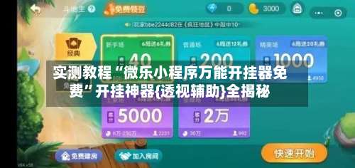 实测教程“微乐小程序万能开挂器免费”开挂神器{透视辅助}全揭秘-第1张图片