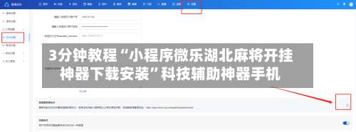 3分钟教程“小程序微乐湖北麻将开挂神器下载安装	”科技辅助神器手机-第2张图片