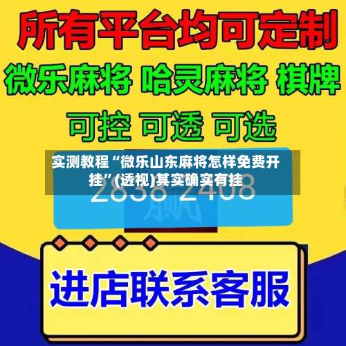 实测教程“微乐山东麻将怎样免费开挂”(透视)其实确实有挂-第1张图片