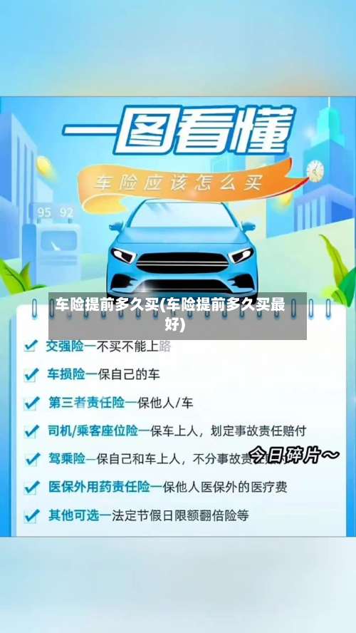 车险提前多久买(车险提前多久买最好)-第1张图片