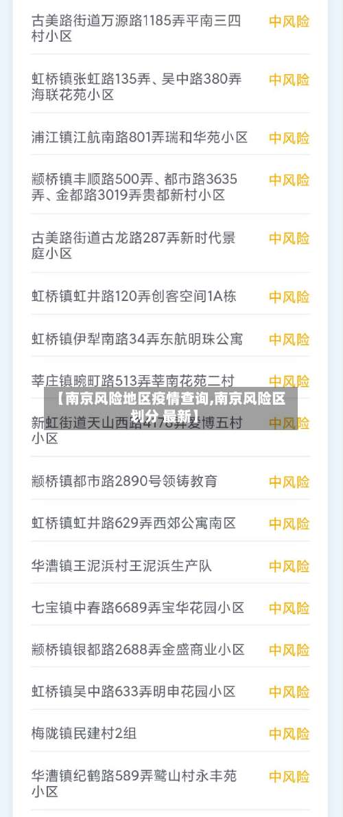 【南京风险地区疫情查询,南京风险区划分 最新】-第2张图片