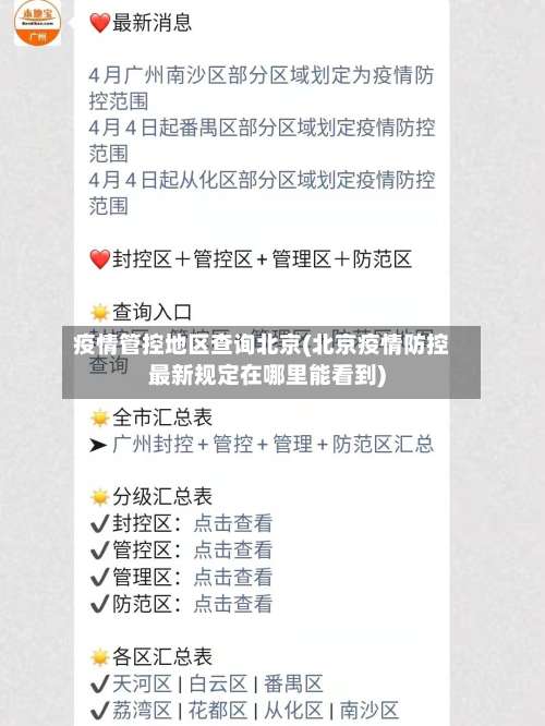 疫情管控地区查询北京(北京疫情防控最新规定在哪里能看到)-第3张图片