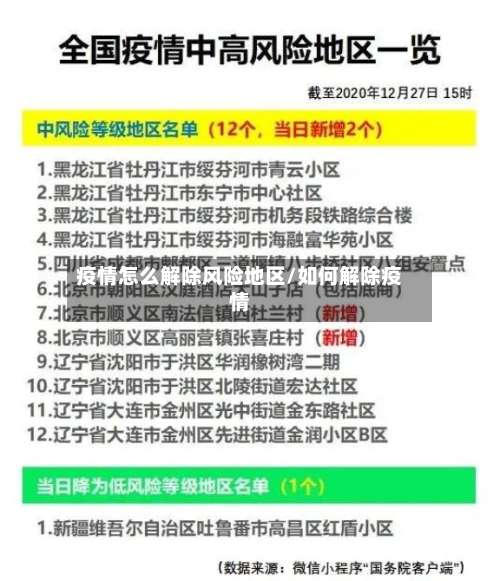 疫情怎么解除风险地区/如何解除疫情-第1张图片