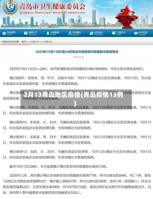 2月13青岛地区疫情(青岛疫情13例)-第1张图片