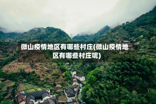 微山疫情地区有哪些村庄(微山疫情地区有哪些村庄呢)-第1张图片
