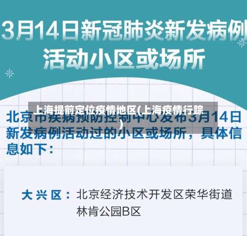 上海提前定位疫情地区(上海疫情行踪)-第2张图片