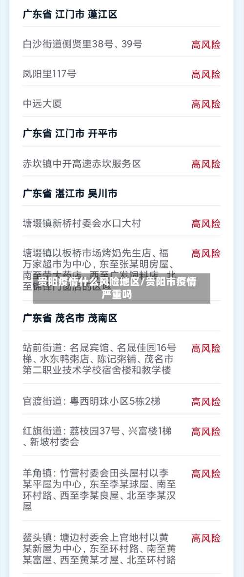 贵阳疫情什么风险地区/贵阳市疫情严重吗-第2张图片