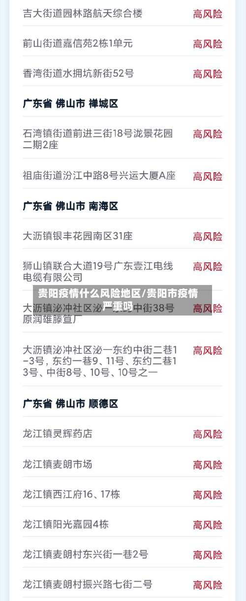 贵阳疫情什么风险地区/贵阳市疫情严重吗-第1张图片