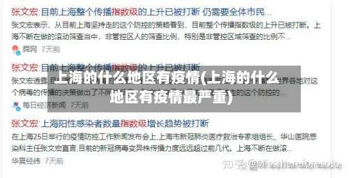 上海的什么地区有疫情(上海的什么地区有疫情最严重)-第3张图片