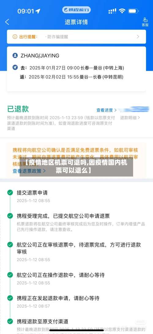 【疫情地区机票可退吗,因疫情国内机票可以退么】-第2张图片
