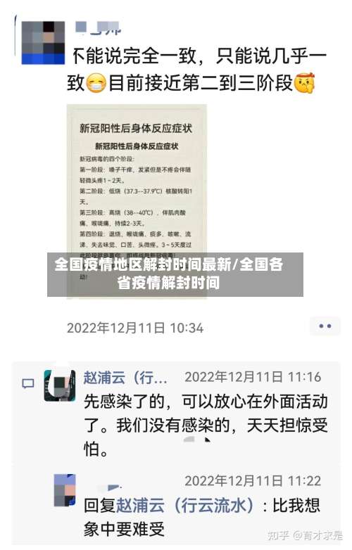 全国疫情地区解封时间最新/全国各省疫情解封时间-第1张图片
